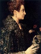 Profile Portrait of a Young Woman ANGUISSOLA  Sofonisba